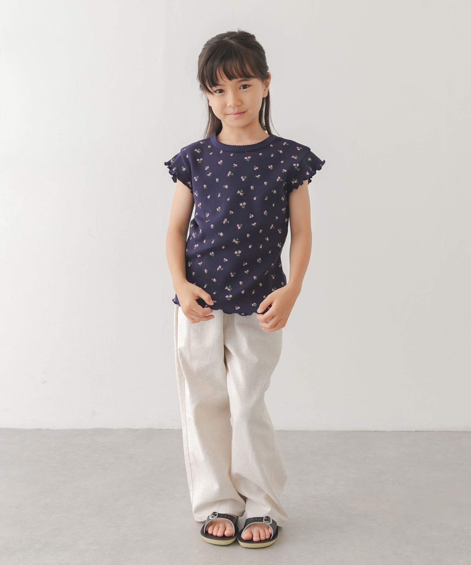 URBAN RESEARCH DOORS「花柄ワッフルフレンチフリルTシャツ(KIDS)」|その他|