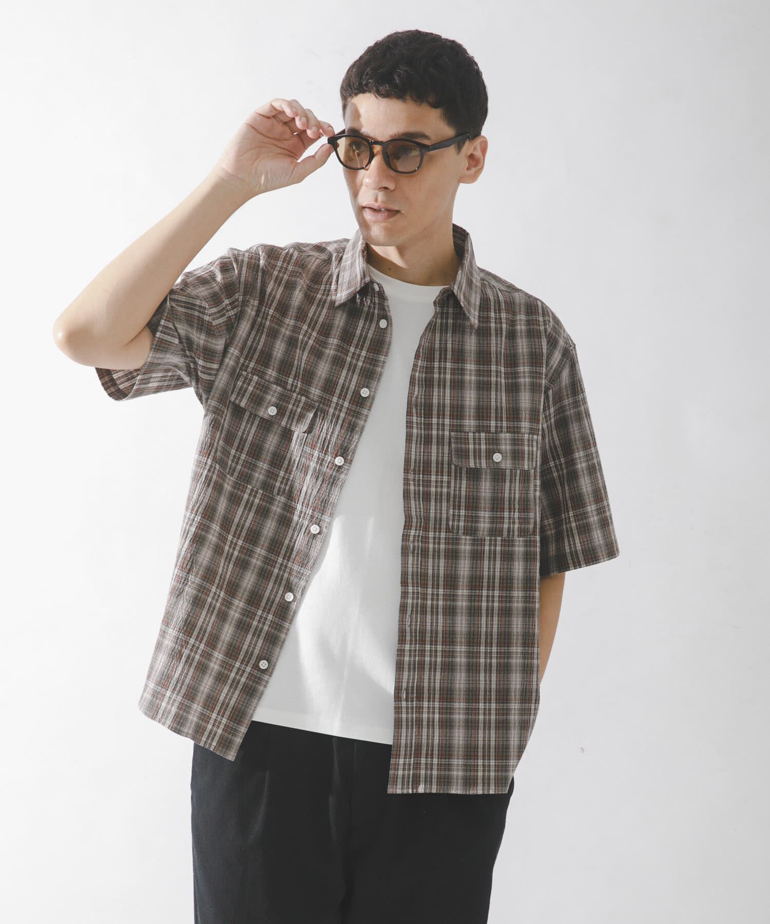Sonny Label 「ワッシャーチェックショートスリーブシャツ」|シャツ・ブラウス|