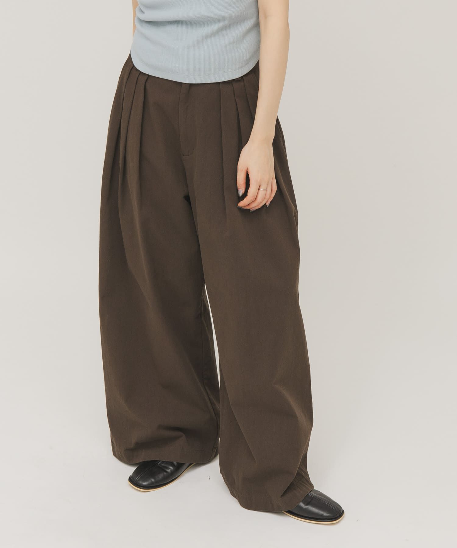  「タックデザインツイルパンツ」|その他|