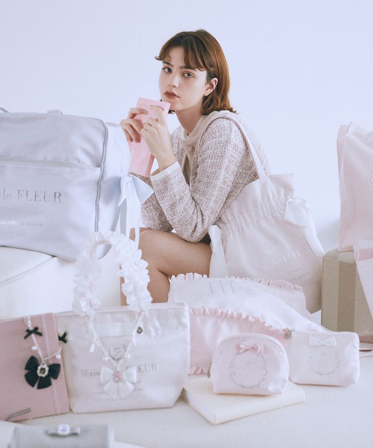 Maison de FLEUR「ダブルリボンギャザートートバッグ」|トートバッグ|