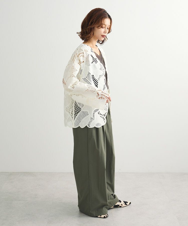 Green Parks「・ELENCARE DUE レーシーカーディガン」|カーディガン|