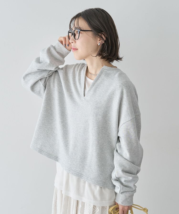 Green Parks「SET2点 深Vネック裏毛+プルオーバー」|スウェット・ジャージ|Gray Mixture