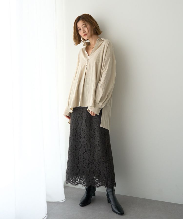 YECCA VECCA「レースナロースカート」|タイト|