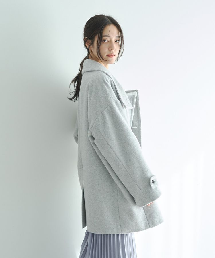YECCA VECCA「ウール混ミドル丈スタンドカラーコート」|その他|
