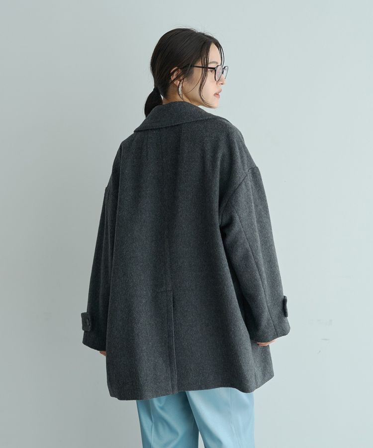 YECCA VECCA「ウール混ミドル丈スタンドカラーコート」|その他|