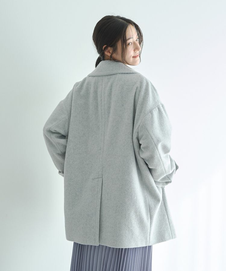 YECCA VECCA「ウール混ミドル丈スタンドカラーコート」|その他|