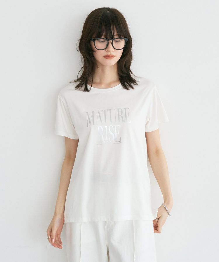 YECCA VECCA「【接触冷感】メッセージロゴTee」|Tシャツ・カットソー|