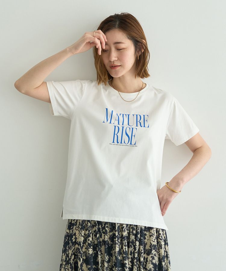 YECCA VECCA「【接触冷感】メッセージロゴTee」|Tシャツ・カットソー|B