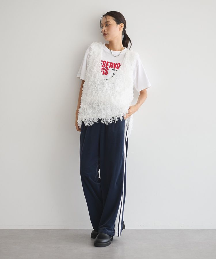 GARAGE OF GOOD CLOTHING「リボンヤーンVネックベスト」|ベスト・ジレ|