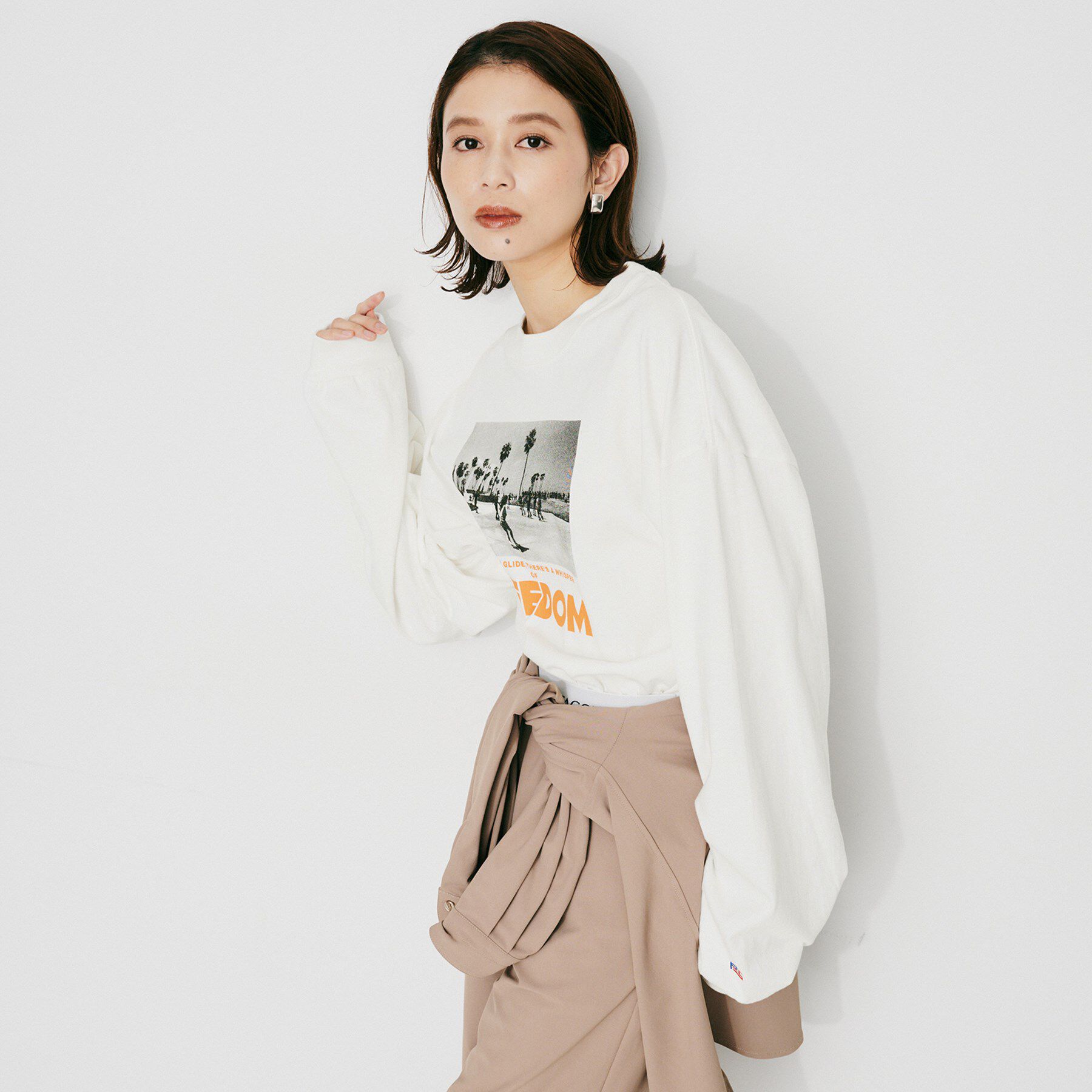 UNTITLED「【PARROTT CANVAS】フォトメッセージL／Sティーシャツ」|Tシャツ・カットソー|