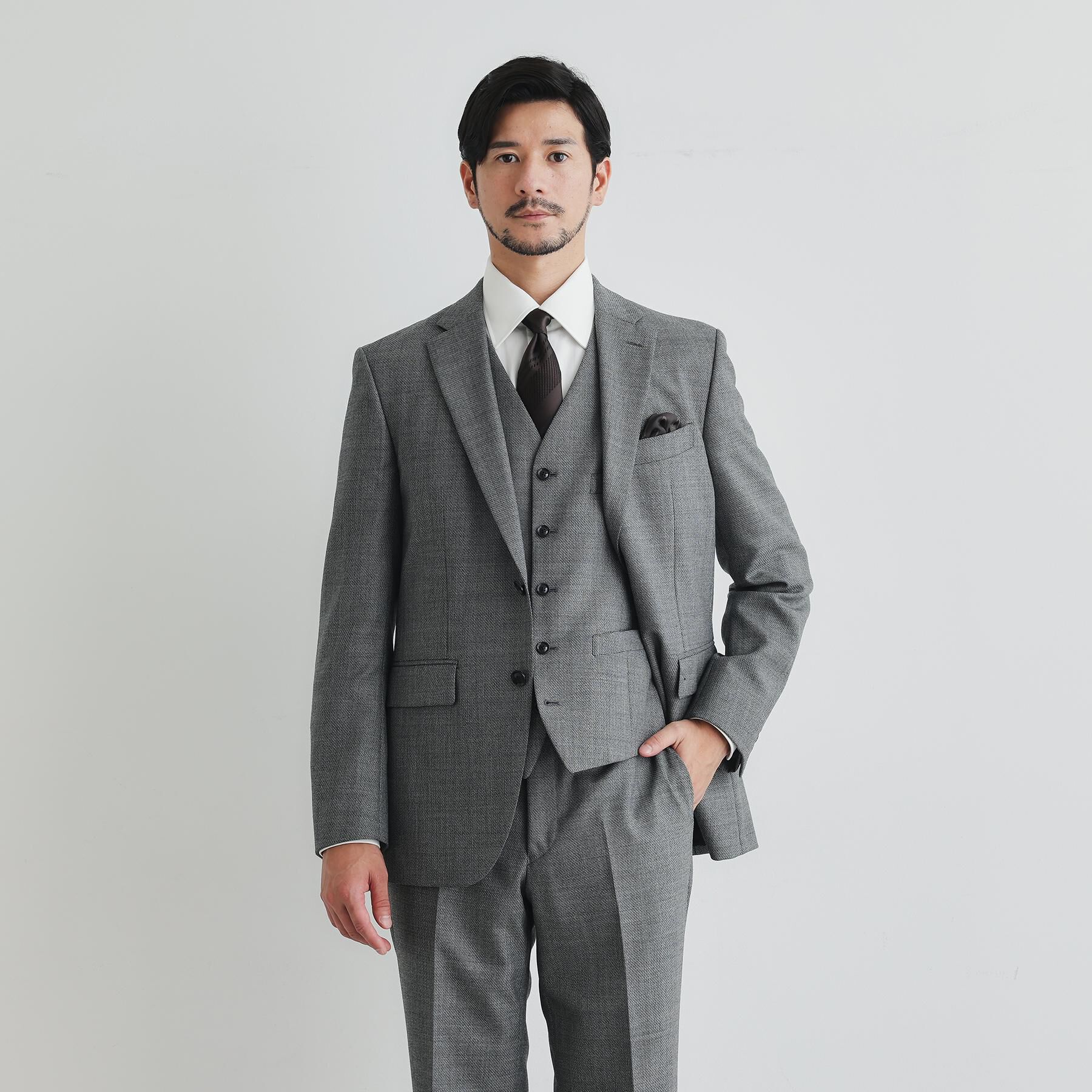 TAKEO KIKUCHI「鱗紋 ベスト」|スーツ|