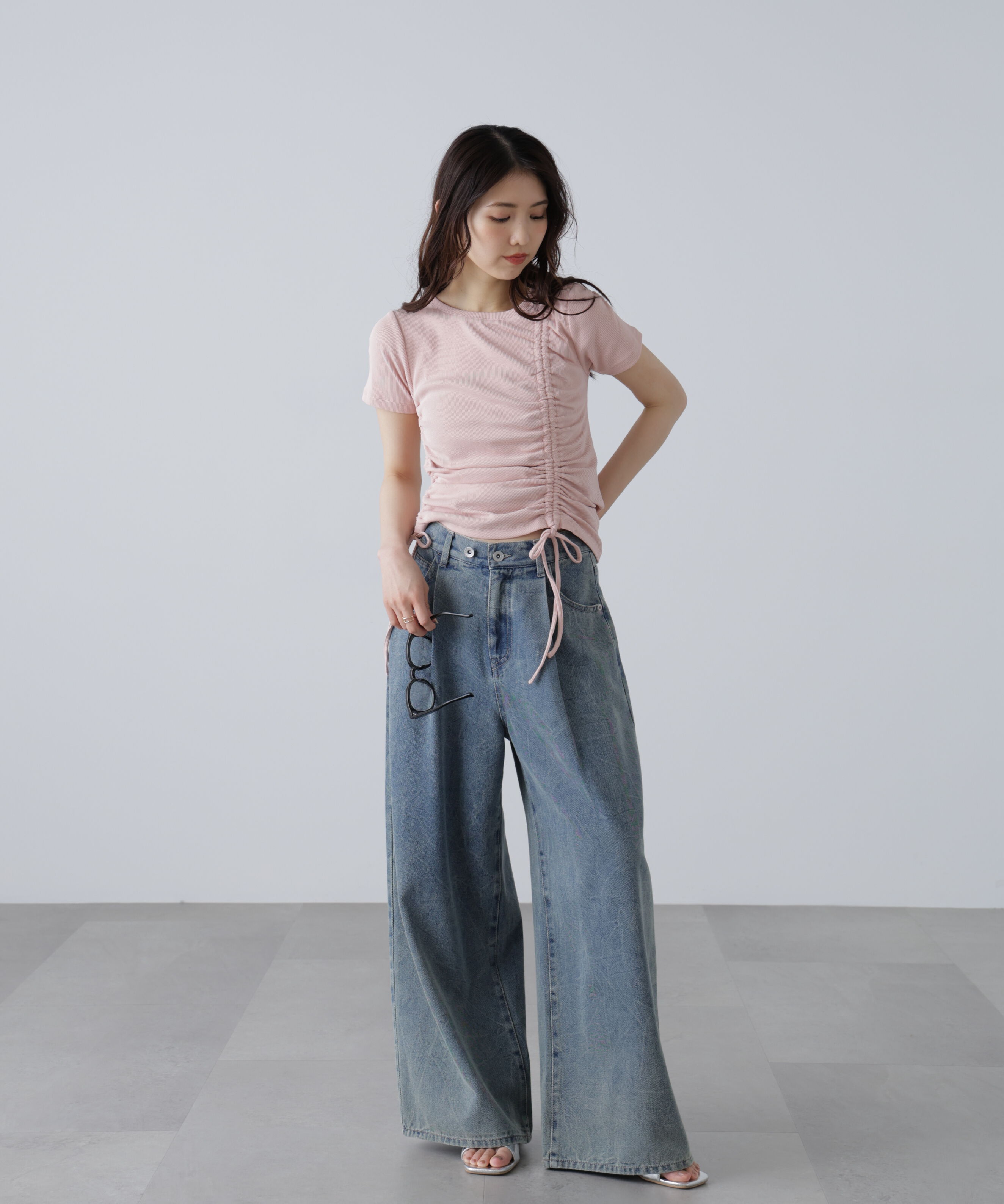 「アシメドロストリブカットソー」|Tシャツ・カットソー|