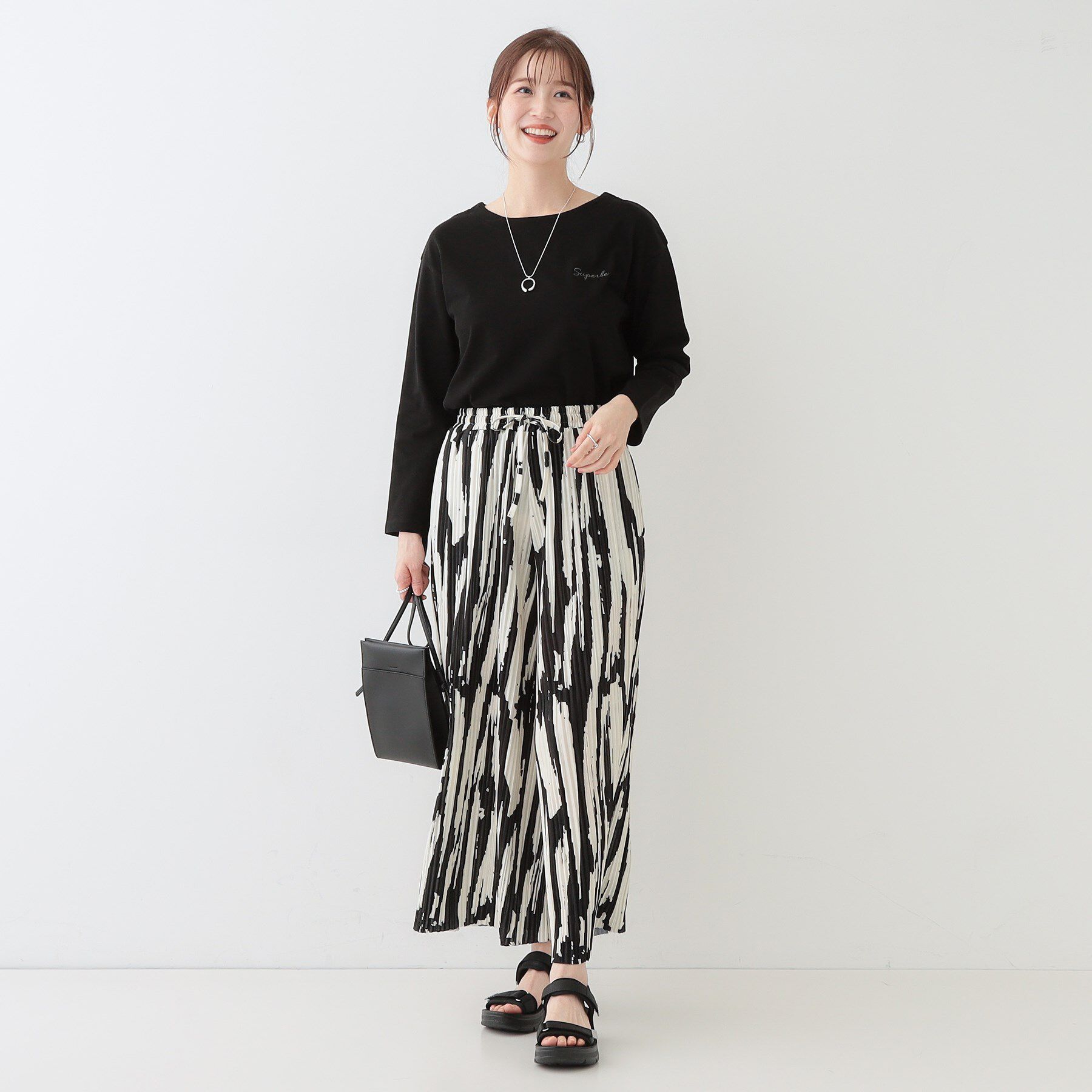 SHOO･LA･RUE「【洗える/S-LL】シンプルだから着回ししやすい コットンアソートロンT」|Tシャツ・カットソー|