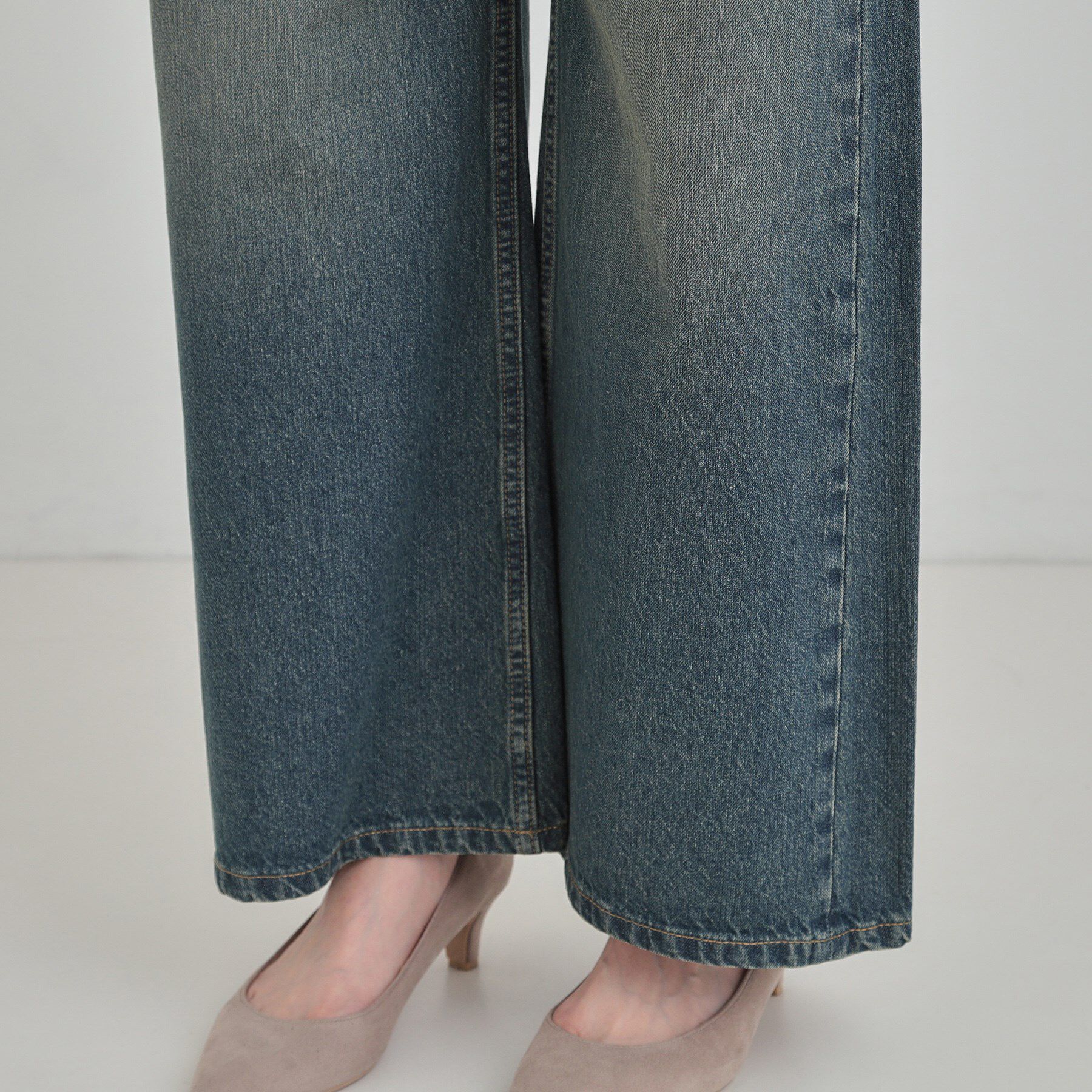 SHOO･LA･RUE「【SHOO・LA・RUE DENIM/S-LL】体型カバーにも バギーデニムワイドパンツ」|デニム|