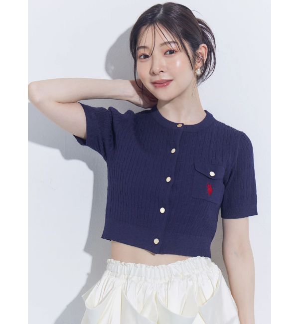 MERCURYDUO「U.S. POLO ASSN.別注ケーブルカーディガン」|カーディガン|