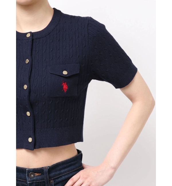 MERCURYDUO「U.S. POLO ASSN.別注ケーブルカーディガン」|カーディガン|