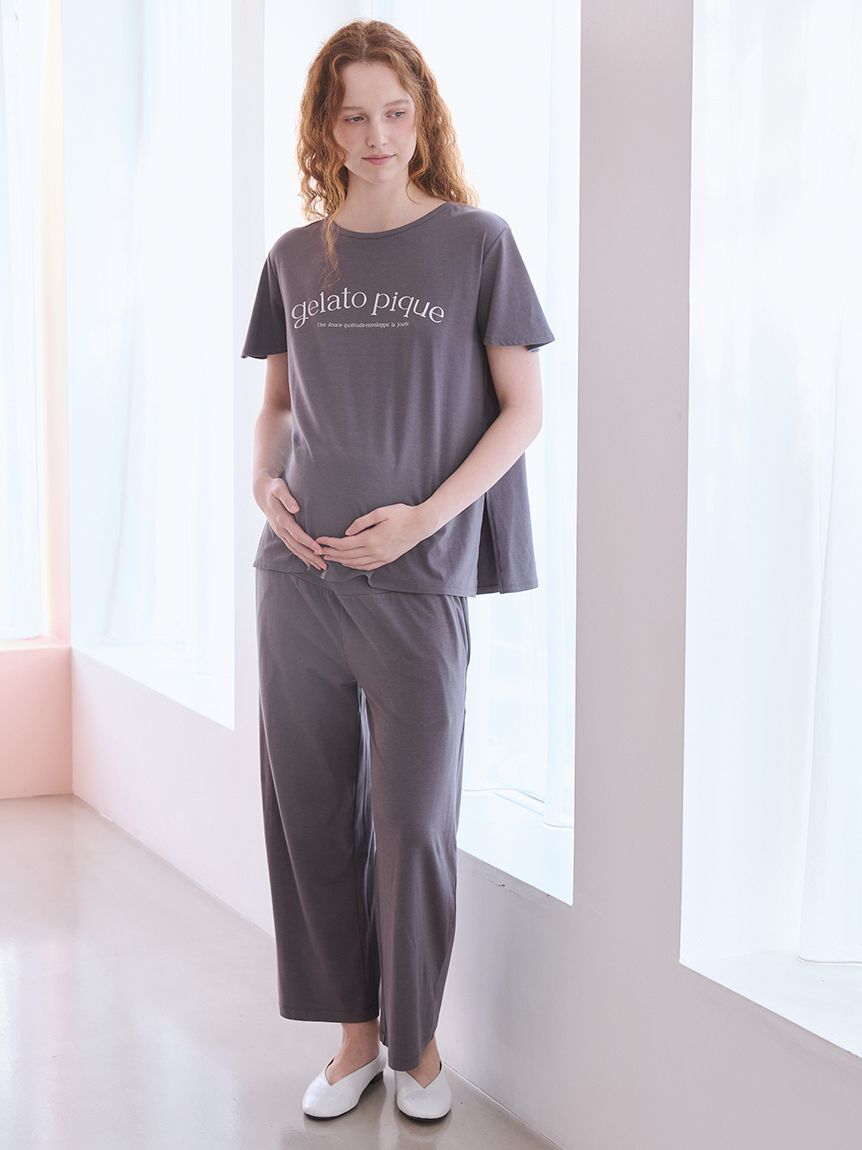 GELATO PIQUE KIDS & BABY「【抗菌防臭】マタニティレーヨンロゴロングパンツ」|マタニティ・ママグッズ|