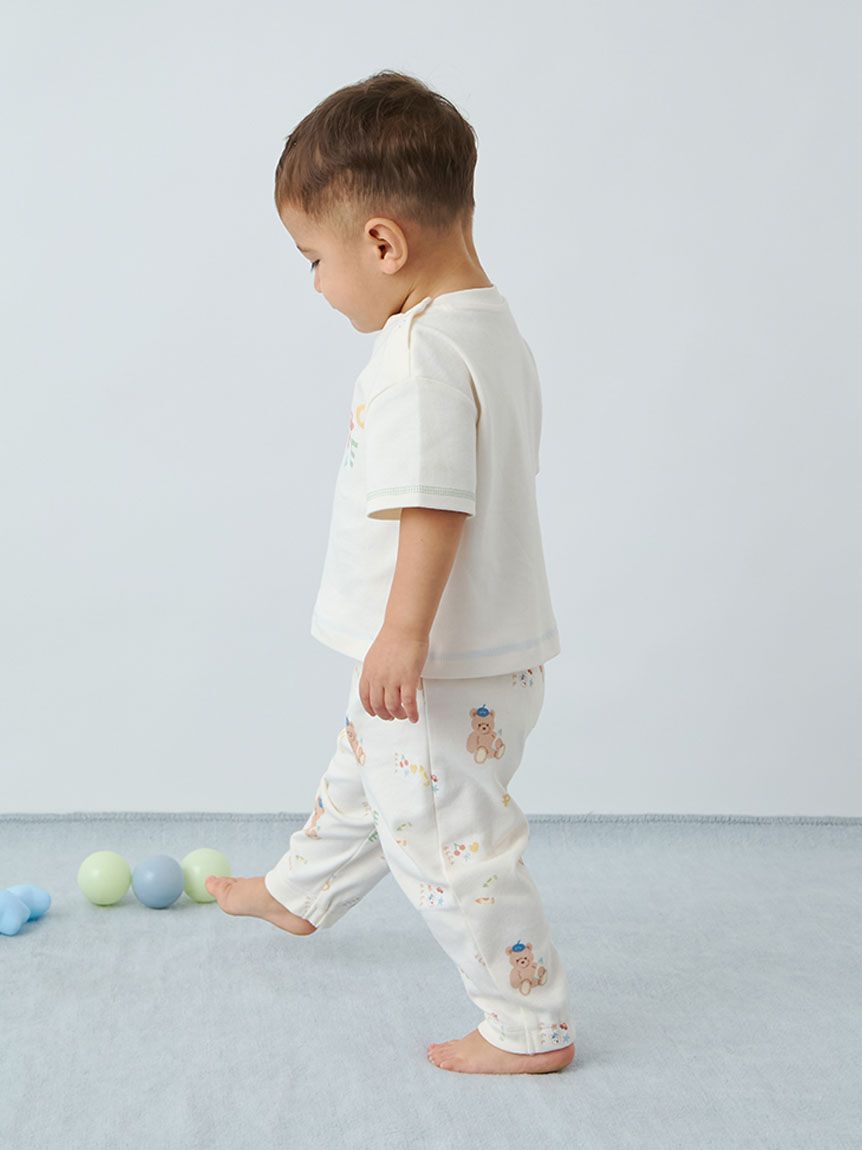 GELATO PIQUE KIDS & BABY「【BABY】ドローイングベア柄ロングパンツ」|その他ベビーウェア|