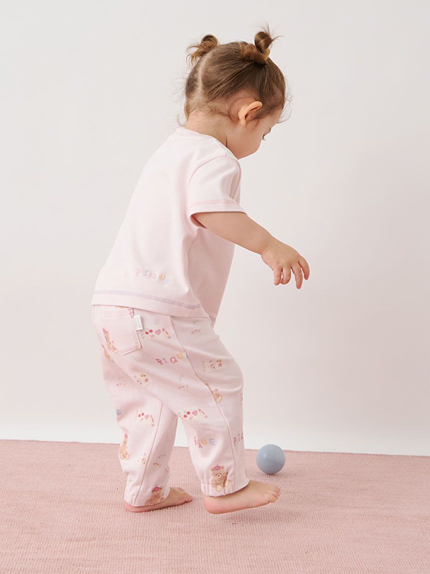 GELATO PIQUE KIDS & BABY「【BABY】ドローイングベア柄ロングパンツ」|その他ベビーウェア|