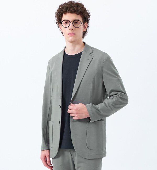 MACKINTOSH PHILOSOPHY「ドライフラットストレッチ ハイパーストレッチメッシュ イージージャケット」|テーラードジャケット|チャコールグレー