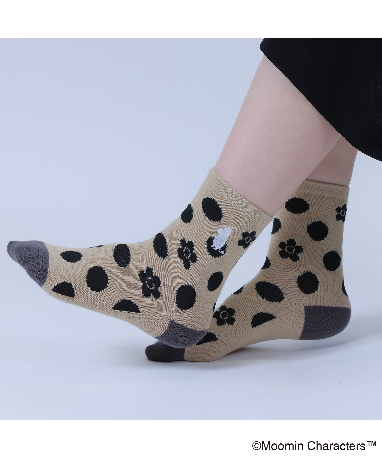 MARY QUANT「MOOMIN&times;MQ ソックス」|ソックス|ベージュ