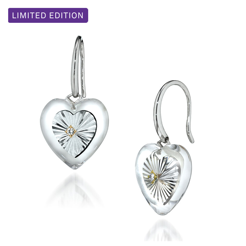 STAR JEWELRY「【数量限定】 CLEAR ETCHED HEART」|ピアス|シルバー/ゴールド