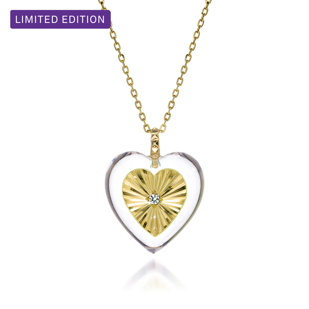 STAR JEWELRY「【数量限定】 CLEAR ETCHED HEART」|ネックレス|イエローゴールド