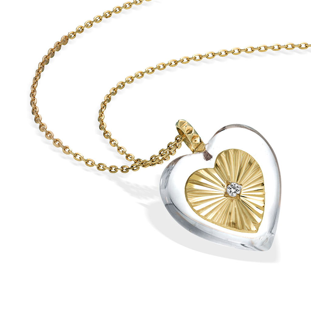 STAR JEWELRY「【数量限定】 CLEAR ETCHED HEART」|ネックレス|