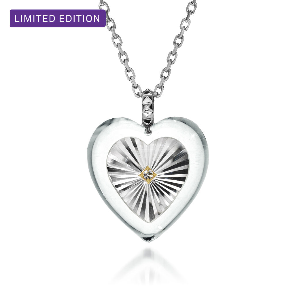 STAR JEWELRY「【数量限定】 CLEAR ETCHED HEART」|ネックレス|シルバー