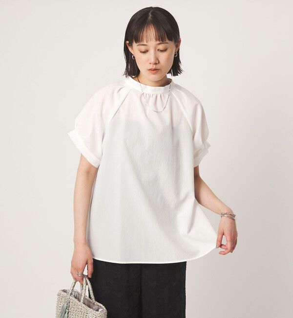 UNITED ARROWS green label relaxing「スタンドネック 2WAY ブラウス」|シャツ・ブラウス|
