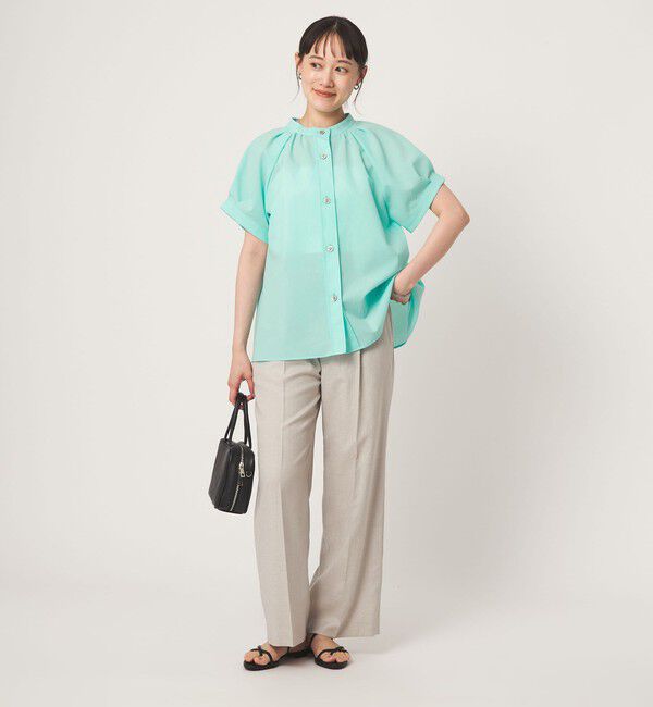 UNITED ARROWS green label relaxing「スタンドネック 2WAY ブラウス」|シャツ・ブラウス|