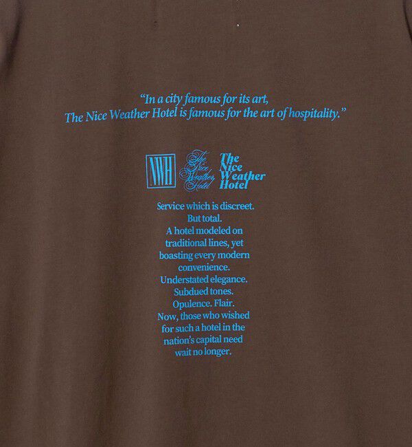 NICE WEATHER「＜NICE WEATHER＞ホテルプリント Tシャツ」|Tシャツ・カットソー|