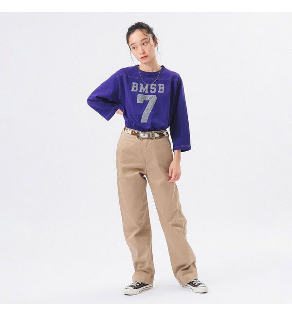 BEAMSBOY「テンジク フットボール 3/4 Tシャツ」|Tシャツ・カットソー|