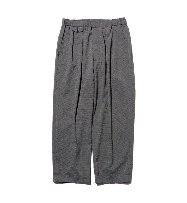 BEAMS PLUS「BEAMS PLUS｜2 Pleats Anywhere(wear) Seersucker Plaid｜ 吸水速乾  パッカブル 」|チノ|GREY