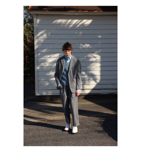 BEAMS PLUS「BEAMS PLUS｜2 Pleats Anywhere(wear) Seersucker Plaid｜ 吸水速乾  パッカブル 」|チノ|