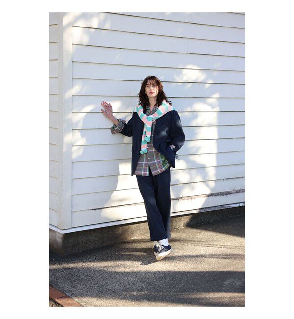 BEAMS PLUS「BEAMS PLUS｜2 Pleats Anywhere(wear) Seersucker Plaid｜ 吸水速乾  パッカブル 」|チノ|