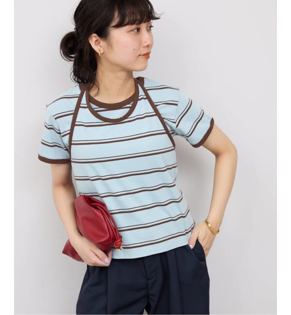 SLOBE IENA「《2枚セット》ホルターネックボーダーTセット」|Tシャツ・カットソー|