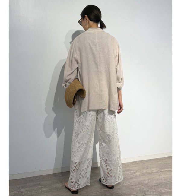 SLOBE IENA「《36.38サイズ展開》リネンレーヨンシングルテーラードジャケット」|テーラードジャケット|