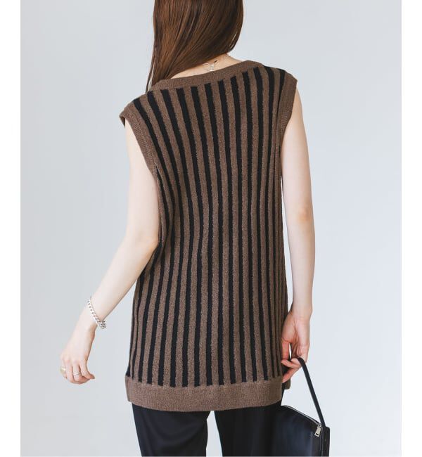 NOBLE「《NOBLE別注カラー》PROVOKE/プロヴォーク loopyarn stripe vest」|ベスト・ジレ|