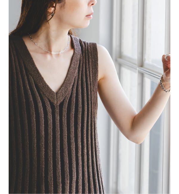 NOBLE「《NOBLE別注カラー》PROVOKE/プロヴォーク loopyarn stripe vest」|ベスト・ジレ|