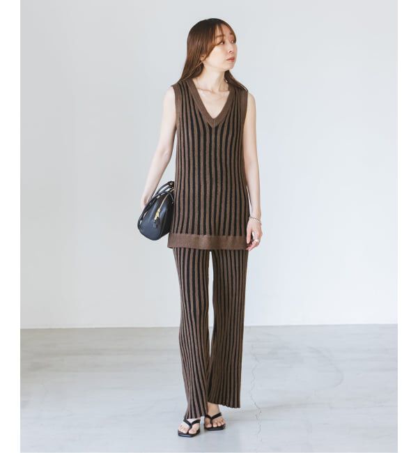 NOBLE「《NOBLE別注カラー》PROVOKE/プロヴォーク loopyarn stripe vest」|ベスト・ジレ|