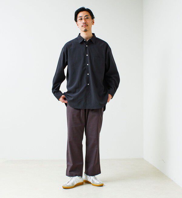 GLOSTER「【ニューベーシック】ワッシャーポプリンシャツ ロングスリーブ」|シャツ・ブラウス|