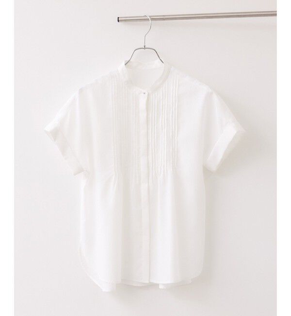 VIS「【夏トク価格】気流染めピコピンタック半袖ブラウス/接触冷感」|シャツ・ブラウス|