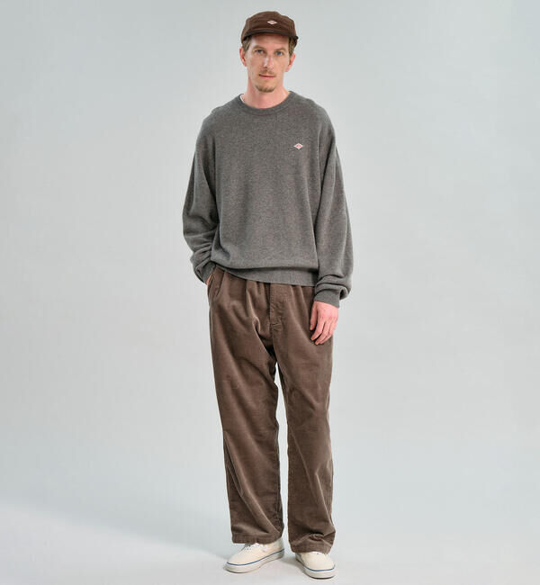  「DANTON | ラムウール クルーネックニットプルオーバー MEN」|ニット・セーター|