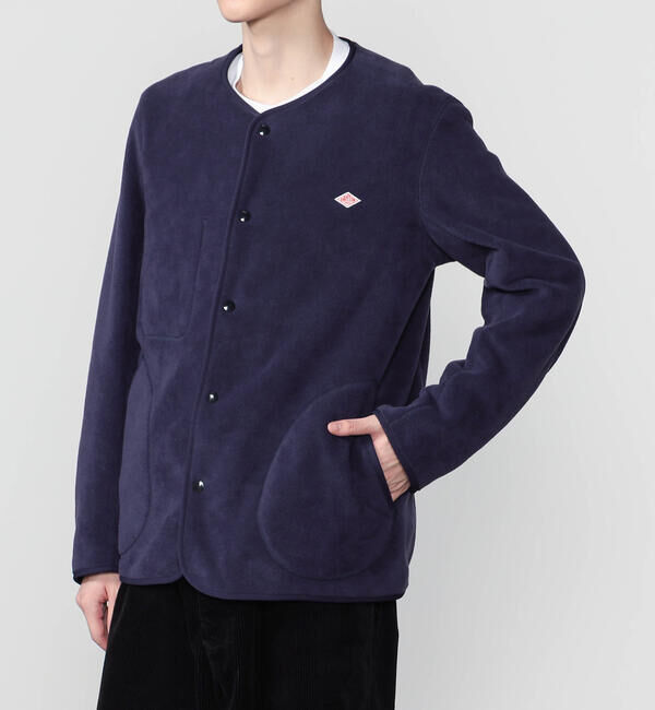  「DANTON | フリース カラーレスジャケット MEN」|Tシャツ・カットソー|