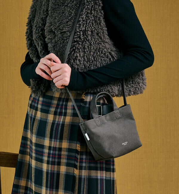  「ORCIVAL | PVCコットン 2WAYトートバッグ UNISEX」|トートバッグ|DKGREY