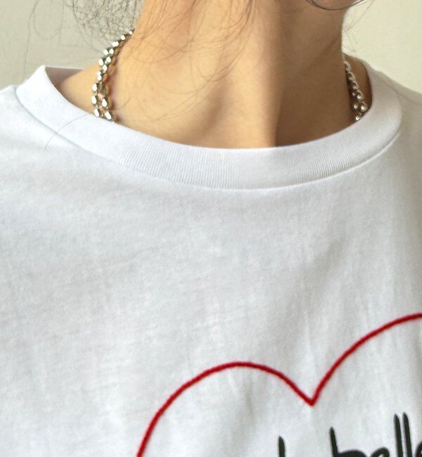  「【WEB限定】ハート刺繍ロゴプリントTEE」|Tシャツ・カットソー|