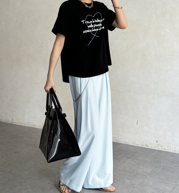  「【WEB限定】ハート刺繍ロゴプリントTEE」|Tシャツ・カットソー|