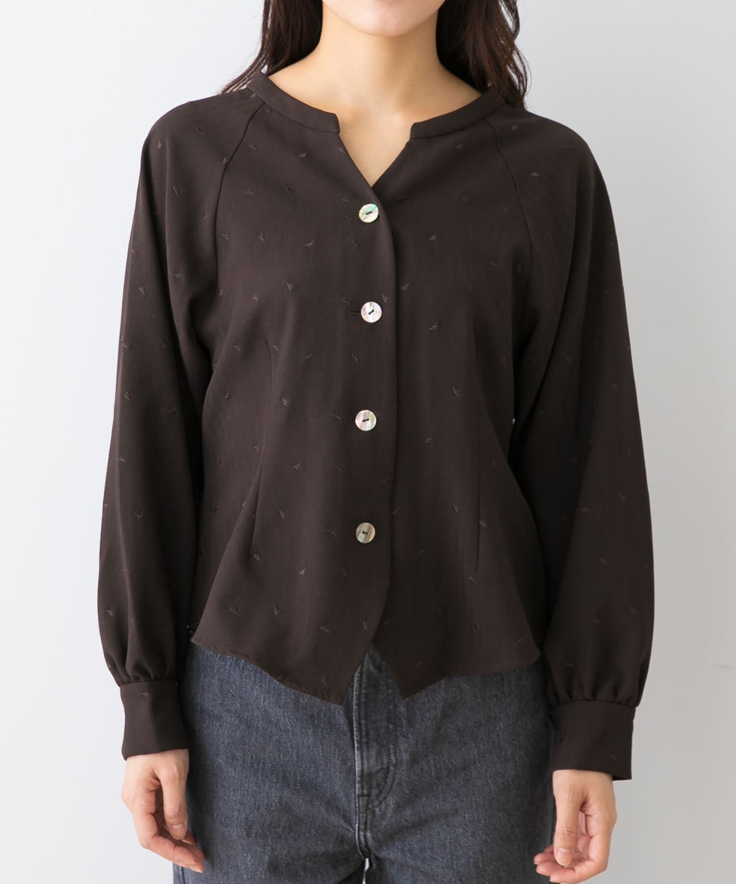 URBAN RESEARCH ROSSO「F by ROSSO　ハート刺繍2WAYブラウス」|シャツ・ブラウス|