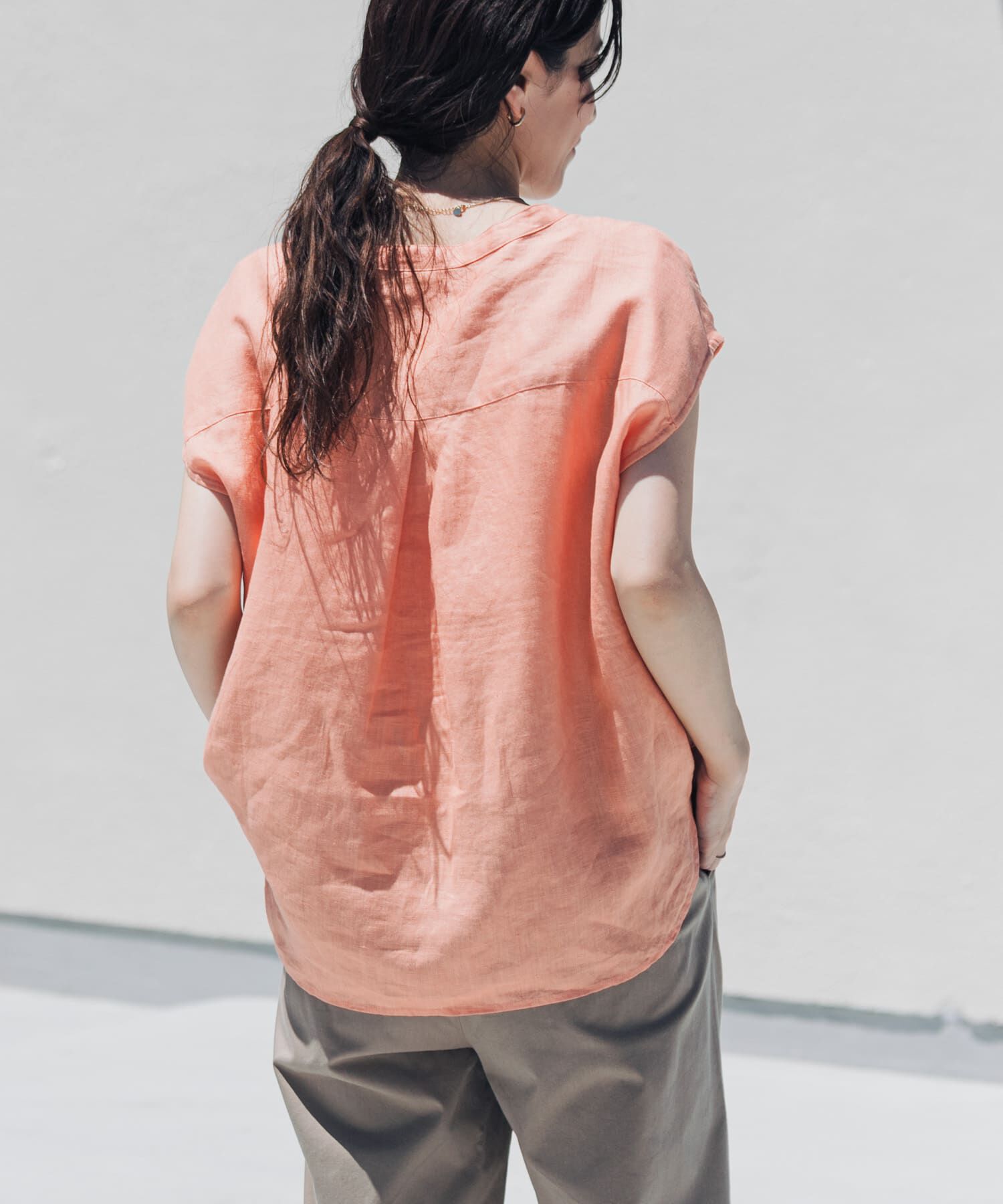 URBAN RESEARCH DOORS「リネンスキッパーフレンチブラウス」|シャツ・ブラウス|